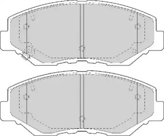 Комплект тормозных колодок NECTO FD7091A