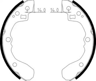 Комлект тормозных накладок NECTO N1682