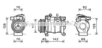 Компрессор AVA QUALITY COOLING CRAK128