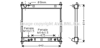 Теплообменник AVA QUALITY COOLING DWA2104