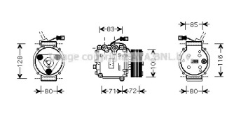 Компрессор AVA QUALITY COOLING HDK168