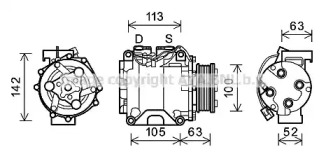 Компрессор AVA QUALITY COOLING HDK237