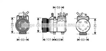 Компрессор AVA QUALITY COOLING HYK166