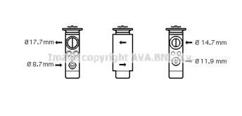 Клапан AVA QUALITY COOLING OL1461