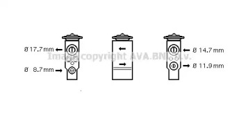 Клапан AVA QUALITY COOLING PE1349