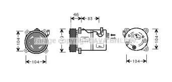 Компрессор AVA QUALITY COOLING VOK095