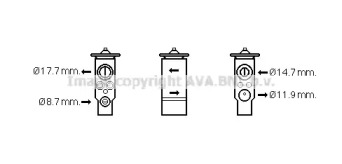 Клапан AVA QUALITY COOLING VW1366