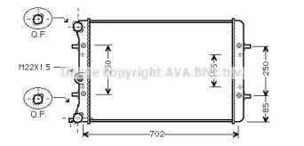 Теплообменник AVA QUALITY COOLING VW2217