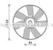 Вентилятор AVA QUALITY COOLING VW7538