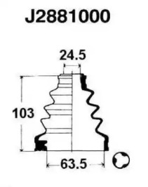 Комплект пыльника NIPPARTS J2881000