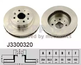 Тормозной диск NIPPARTS J3300320