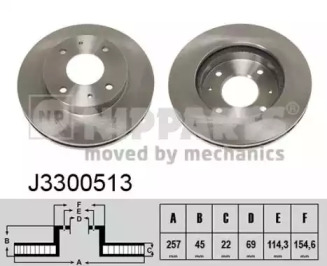 Тормозной диск NIPPARTS J3300513