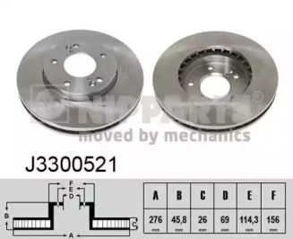 Тормозной диск NIPPARTS J3300521