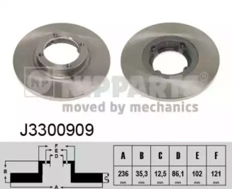 Тормозной диск NIPPARTS J3300909