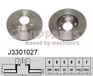 Тормозной диск NIPPARTS J3301027