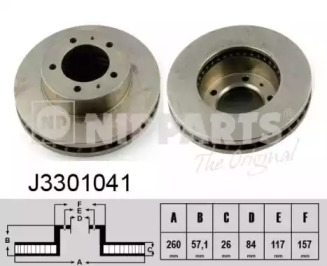 Тормозной диск NIPPARTS J3301041