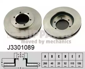 Тормозной диск NIPPARTS J3301089