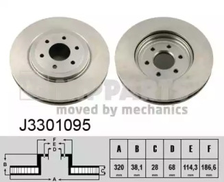 Тормозной диск NIPPARTS J3301095