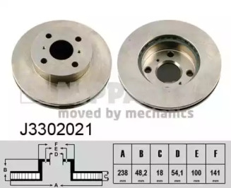 Тормозной диск NIPPARTS J3302021