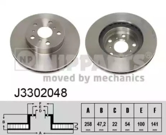 Тормозной диск NIPPARTS J3302048