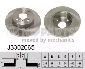 Тормозной диск NIPPARTS J3302065