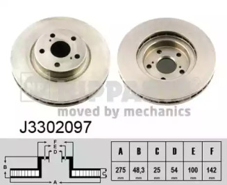 Тормозной диск NIPPARTS J3302097