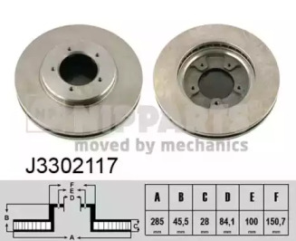 Тормозной диск NIPPARTS J3302117