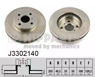 Тормозной диск NIPPARTS J3302140