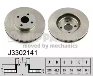 Тормозной диск NIPPARTS J3302141