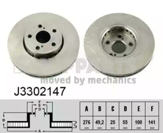 Тормозной диск NIPPARTS J3302147