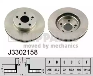 Тормозной диск NIPPARTS J3302158