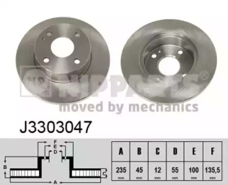 Тормозной диск NIPPARTS J3303047