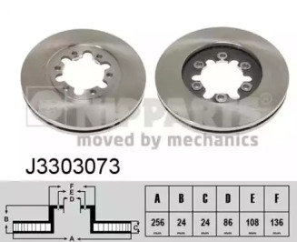 Тормозной диск NIPPARTS J3303073