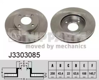 Тормозной диск NIPPARTS J3303085