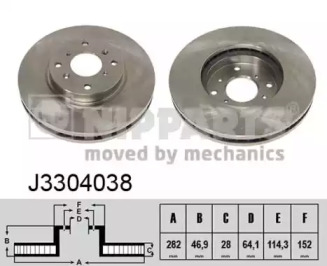 Тормозной диск NIPPARTS J3304038