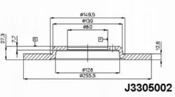 Тормозной диск NIPPARTS J3305002