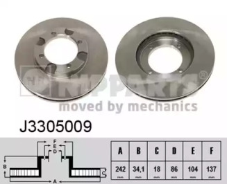 Тормозной диск NIPPARTS J3305009