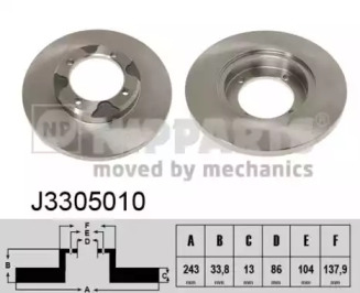 Тормозной диск NIPPARTS J3305010