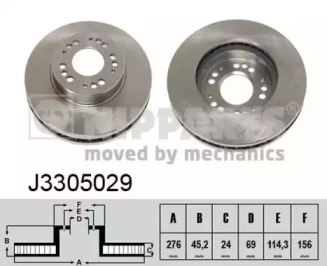 Тормозной диск NIPPARTS J3305029