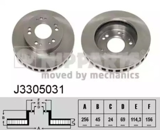 Тормозной диск NIPPARTS J3305031