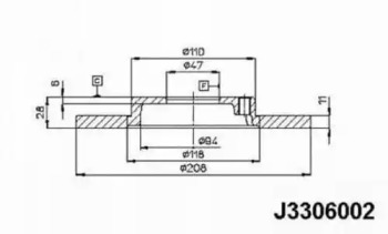 Тормозной диск NIPPARTS J3306002