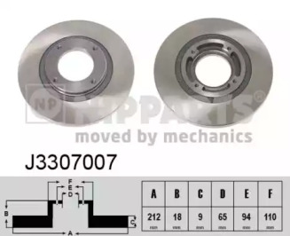 Тормозной диск NIPPARTS J3307007