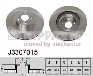 Тормозной диск NIPPARTS J3307015