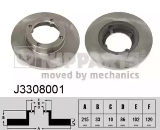 Тормозной диск NIPPARTS J3308001