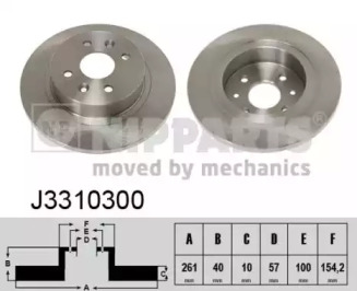 Тормозной диск NIPPARTS J3310300