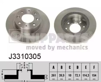 Тормозной диск NIPPARTS J3310305