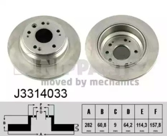 Тормозной диск NIPPARTS J3314033