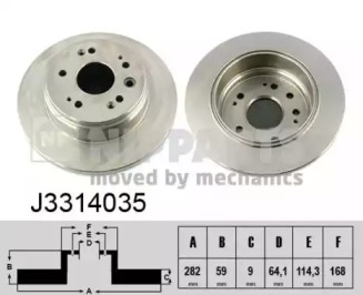 Тормозной диск NIPPARTS J3314035