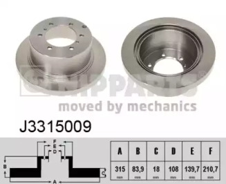 Тормозной диск NIPPARTS J3315009