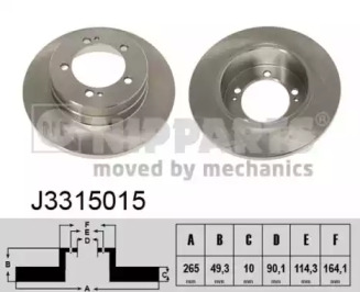 Тормозной диск NIPPARTS J3315015